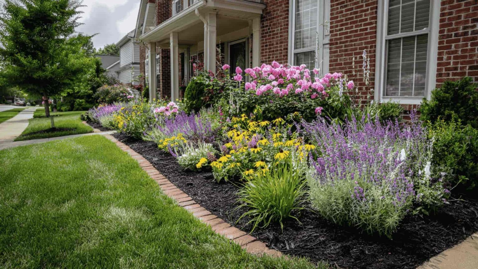 Front Yard Perennial Foundation Planting